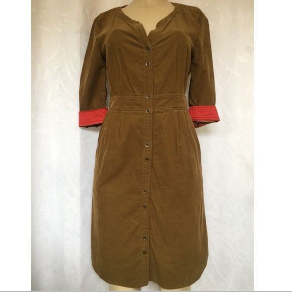 Anthropologie Dresses & Skirts - Anthropologie Maeve Anaheim Corduroy Shirt dress 4